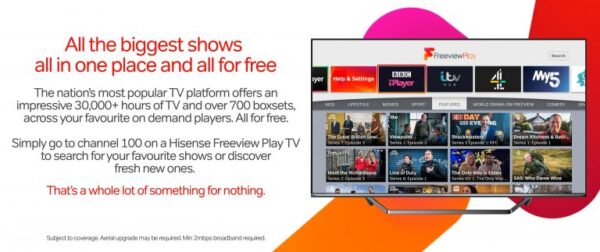 Hisense 55 Inch UHD 4K Smart TV Television W Free wall Bracket 55A7GQ|Quantum Dot Colour|Voice Recognition|3HDMI|2 USB - Image 3