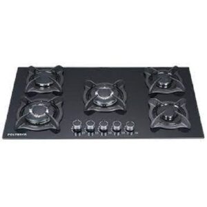 Polystar 5 Burners In-Built Gas Hob With Tempered Glass.