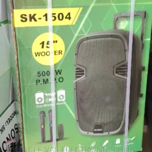 Sonok Rechargeable 15" Public Address System With Bluetooth Two Wireless Microphone